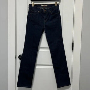J Brand || Jeans Women's 27 The Cigarette Leg Pure Dark Blue Stretch Denim Pants